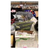 Painters plastic, caulk gun, misc