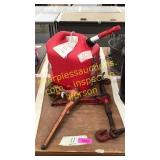 5 gal gas can, chain binders