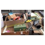 Decoy owl, Trimmers, sprinkler, misc