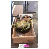 Tin containers, shells, misc