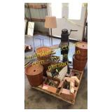 Wooden buckets, tools, hardware