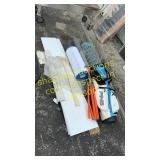 Pile fence, golf bag, filter, rails,