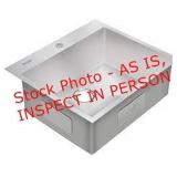 25" Drop-In SS Single Bowl, Topmount Sink