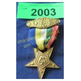 Vintage historic badge and ribbon