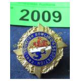 Vintage 1892  Scottish bowling pin enamel