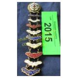 Unusual vintage enamel decorated pin