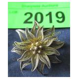 Vintage fancy sterling pin