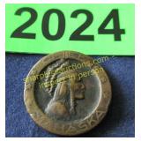 Unusual Chief Mahaska antique medal