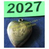 Vintage US Navy heart pendant