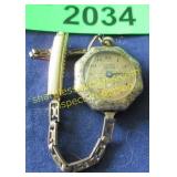 Fancy gold fill vintage ladies wristwatch