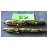 Unusual vintage decorated pen & pencil