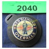 Vintage advertising Overalls watch fob