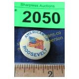 Roosevelt political button