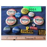 Group of political buttons