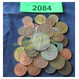 Bag of foreign coins