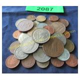 Bag of foreign coins