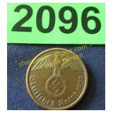 1939  German coin with swastika