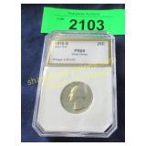 Graded proof 69 1976 S quarter