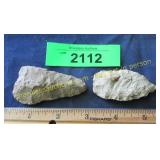 Two Native American Indian artifact arrowheads
