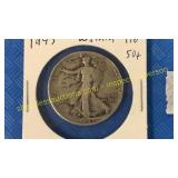 1943 walking liberty 50 cent piece
