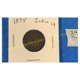 1875 Indian penny