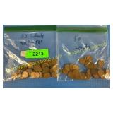 2 bags wheat pennies 40-50