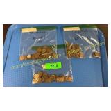 3 bags of 50 wheat pennies 1910-50