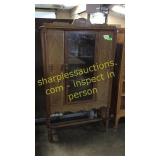 Vintage glass door cabinet