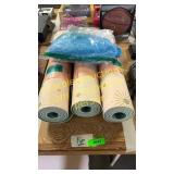 Yoga mats, yoga ball