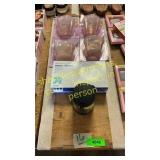 Glitter cups, water filters, misc