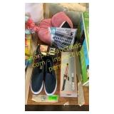 Curling iron, pillow, misc