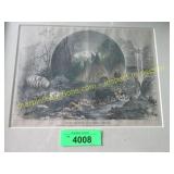 Vintage Native American Indian with teepees