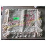 vintage hand embroidered table cover