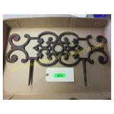 Vintage cast Iron flower garden fence