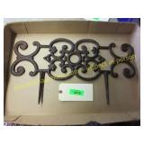 Vintage cast Iron flower garden fence