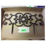 Vintage cast Iron flower garden fence