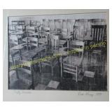 Large vintage artist signed and dated Photograph