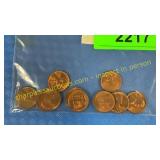 10 wheat pennies-1950