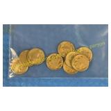 9 Buffalo nickels