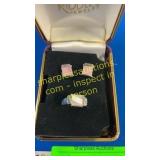 Chinese Matching earrings and watch set