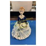 Limoges 2 piece porcelain lady