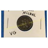 1865 3 cent nickel VG