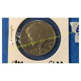 1972 Kennedy half dollar-clad