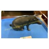 Vintage black cast iron piggy bank/ doorstop