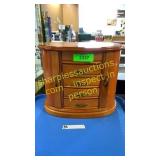 Jewelry box with jewelry- rings, silver necklaces