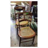 Vintage caned wood chairs (QTY X 2)