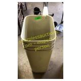 4 trash bins