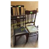 2 wooden chairs