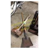 Axe, 2 shovels