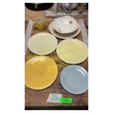 Fiesta Plates, Edwin m. Knowles bowl, misc